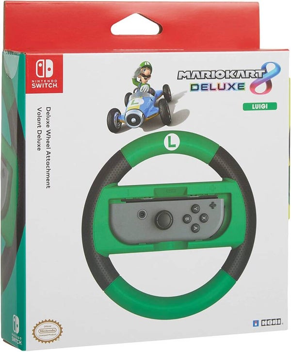 HORI - Volant Deluxe Mario Kart 8 pour Nintendo Switch /OLED Luigi