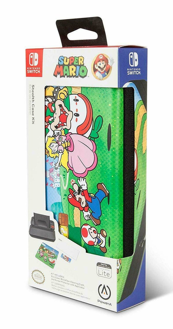 Boîtier + Protection d'écran Royaume Champignon Switch Lite Neuf