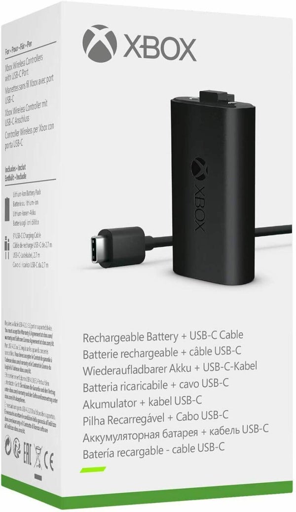 Batterie 1400 Mha + Câble 2.70 M Manette Xbox Séries XS Officiel Neuf En Stock 889842590371