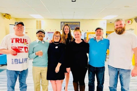 April and local veterans.