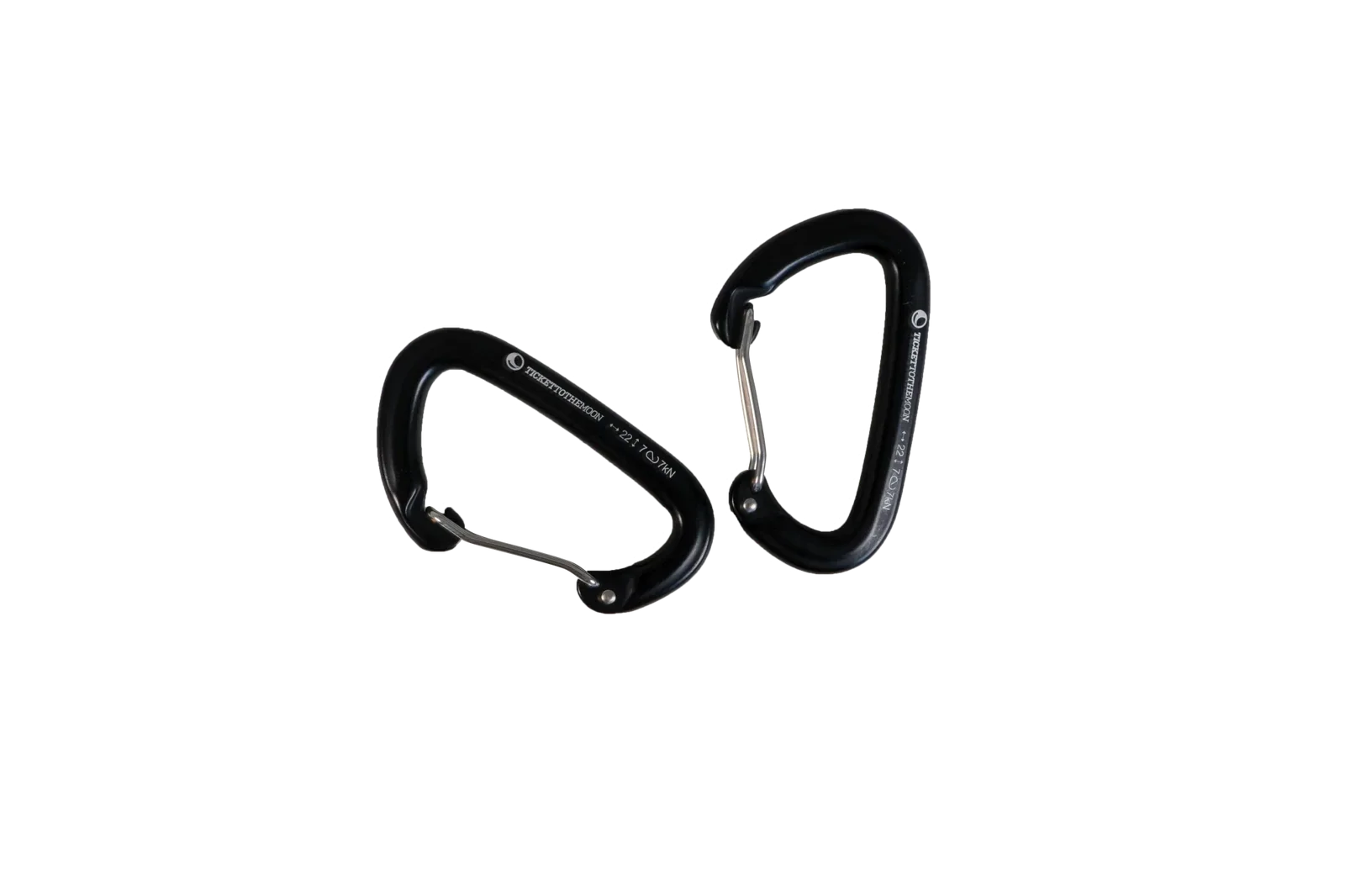 2x Aluminium carabiner 22kN