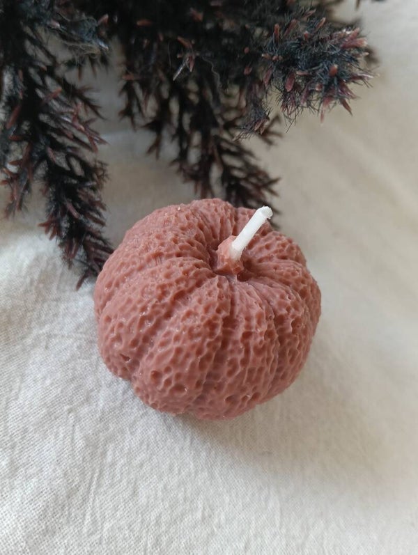 Pompoen kaarsen rood bruin
