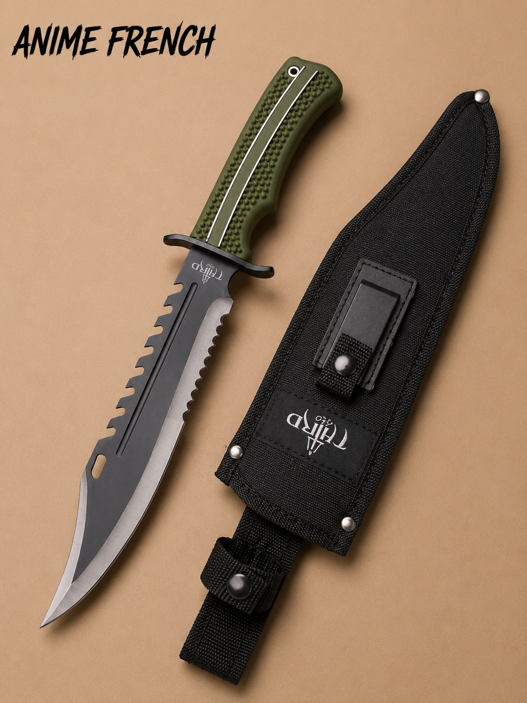 Couteaux Tactique ( Acier 420 / HRC 54-56 )