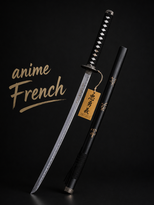 katana décoratif (toles d'acier)