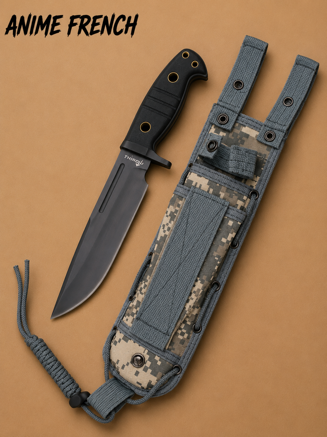 Couteaux Tactique ( Acier 420 / HRC 54-56 )