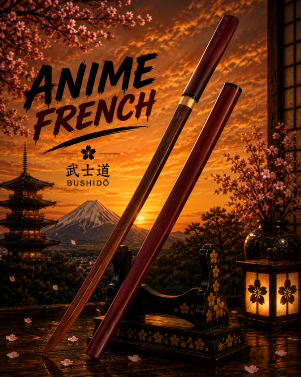 katana décoratif (acier damas)