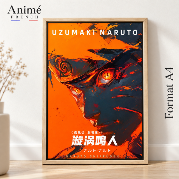 Cadre manga A4  Naruto shippuden