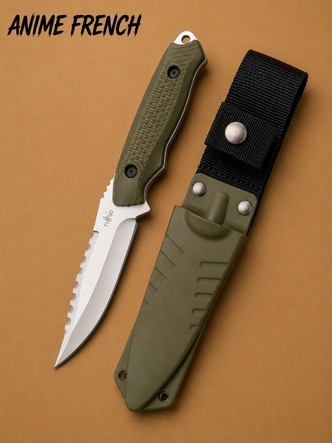 Couteaux Tactique ( Acier 420 / HRC 54-56 )
