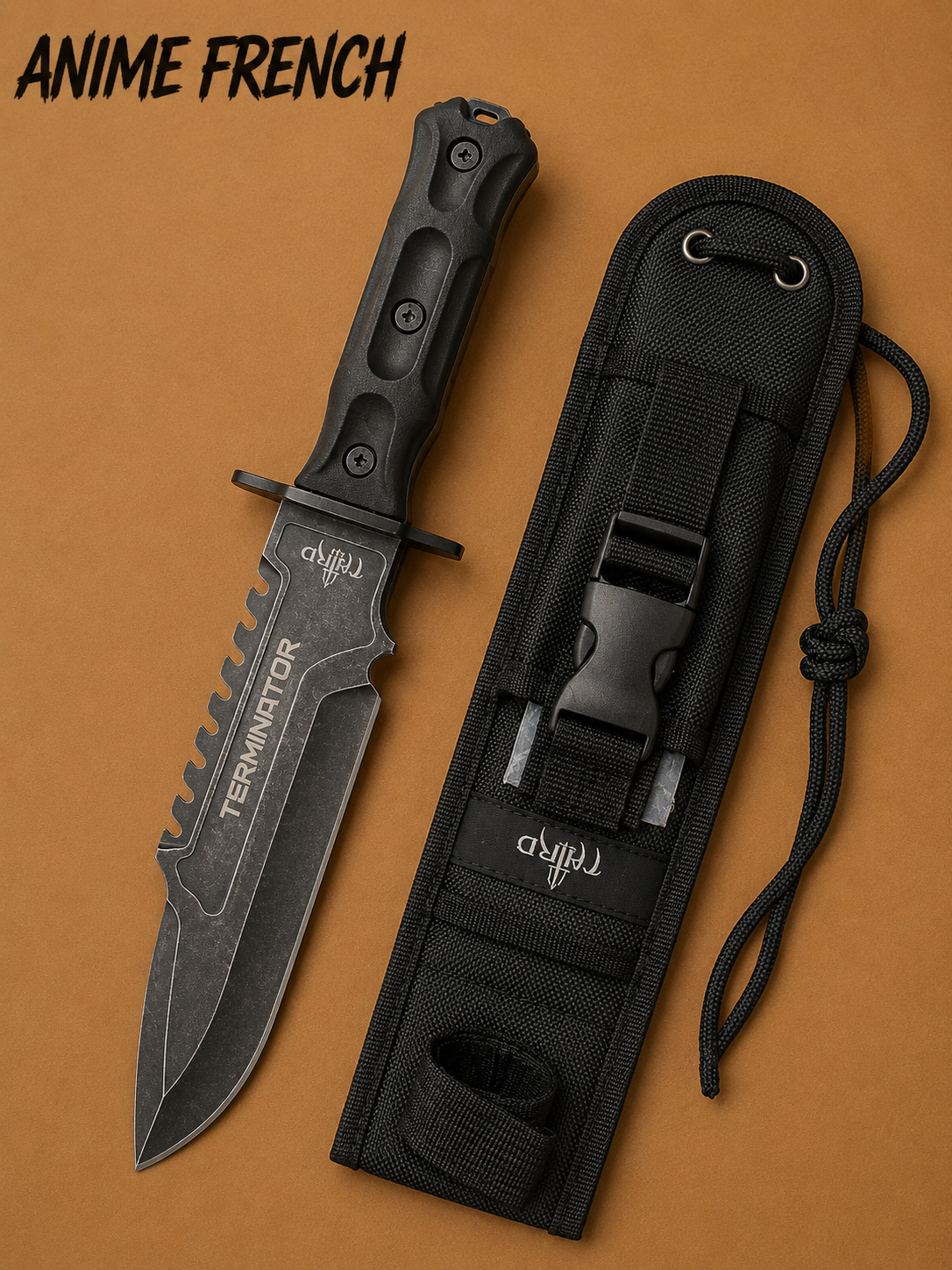 Couteaux Tactique ( Acier 420 / HRC 54-56 )