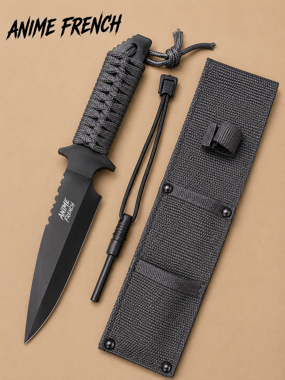 Couteaux Tactique ( Acier 420 / HRC 54-56 )