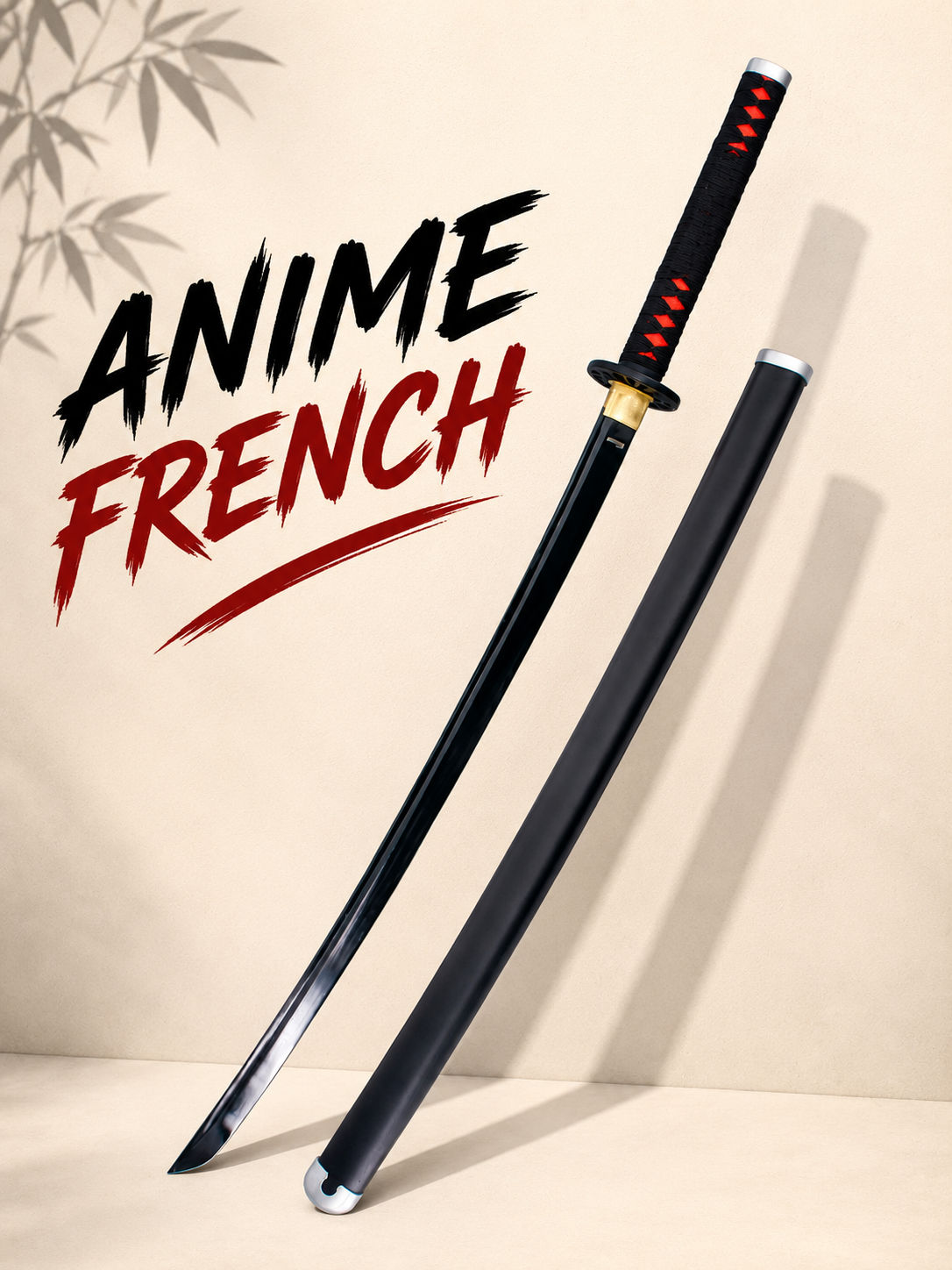 katana décoratif (acier carbone)