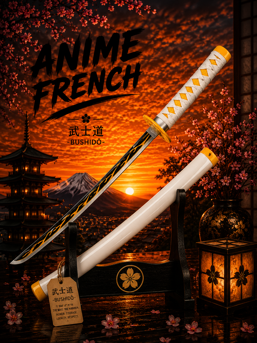 Mini katana décoratif (acier)