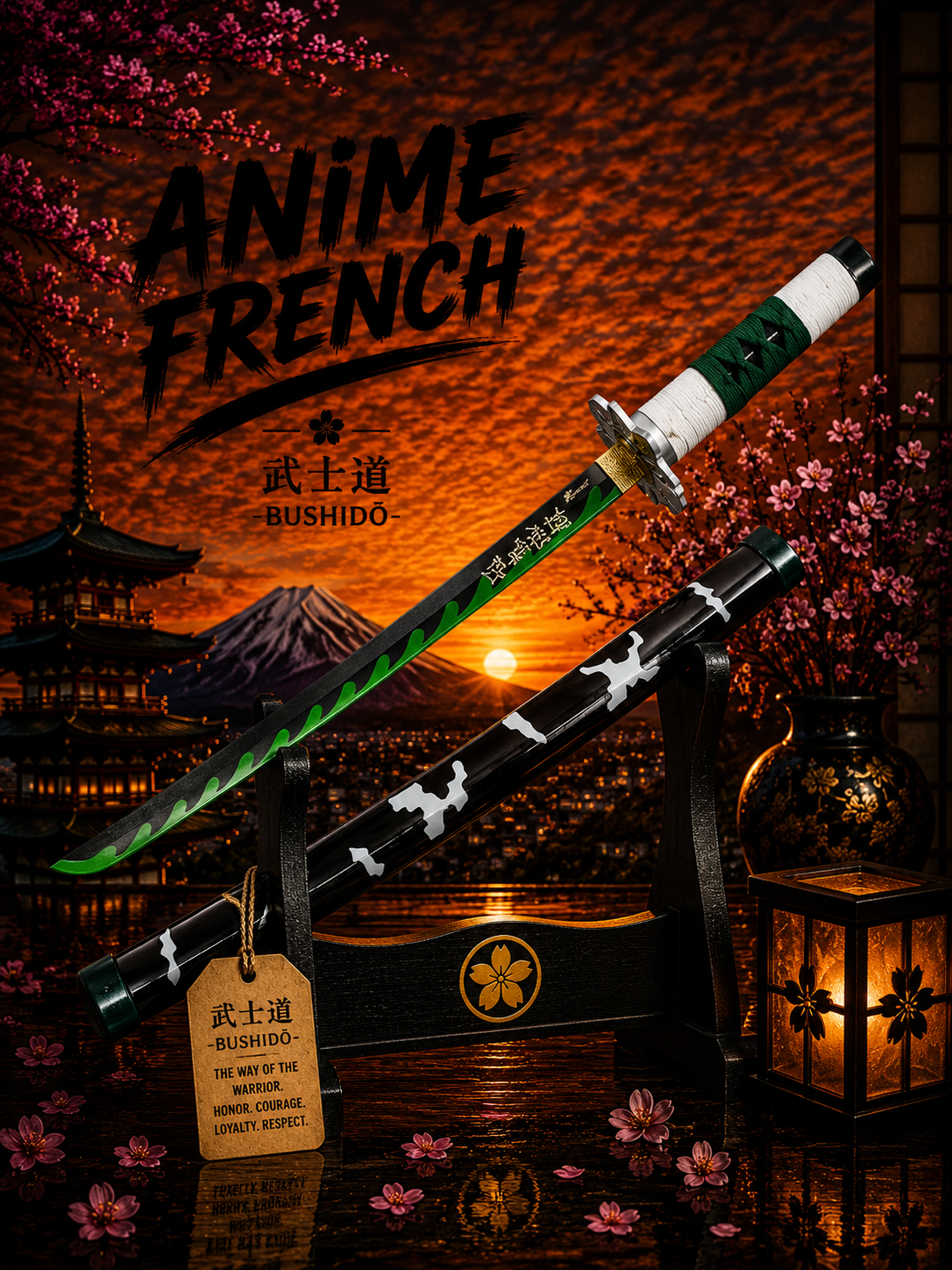 Mini katana décoratif (acier)