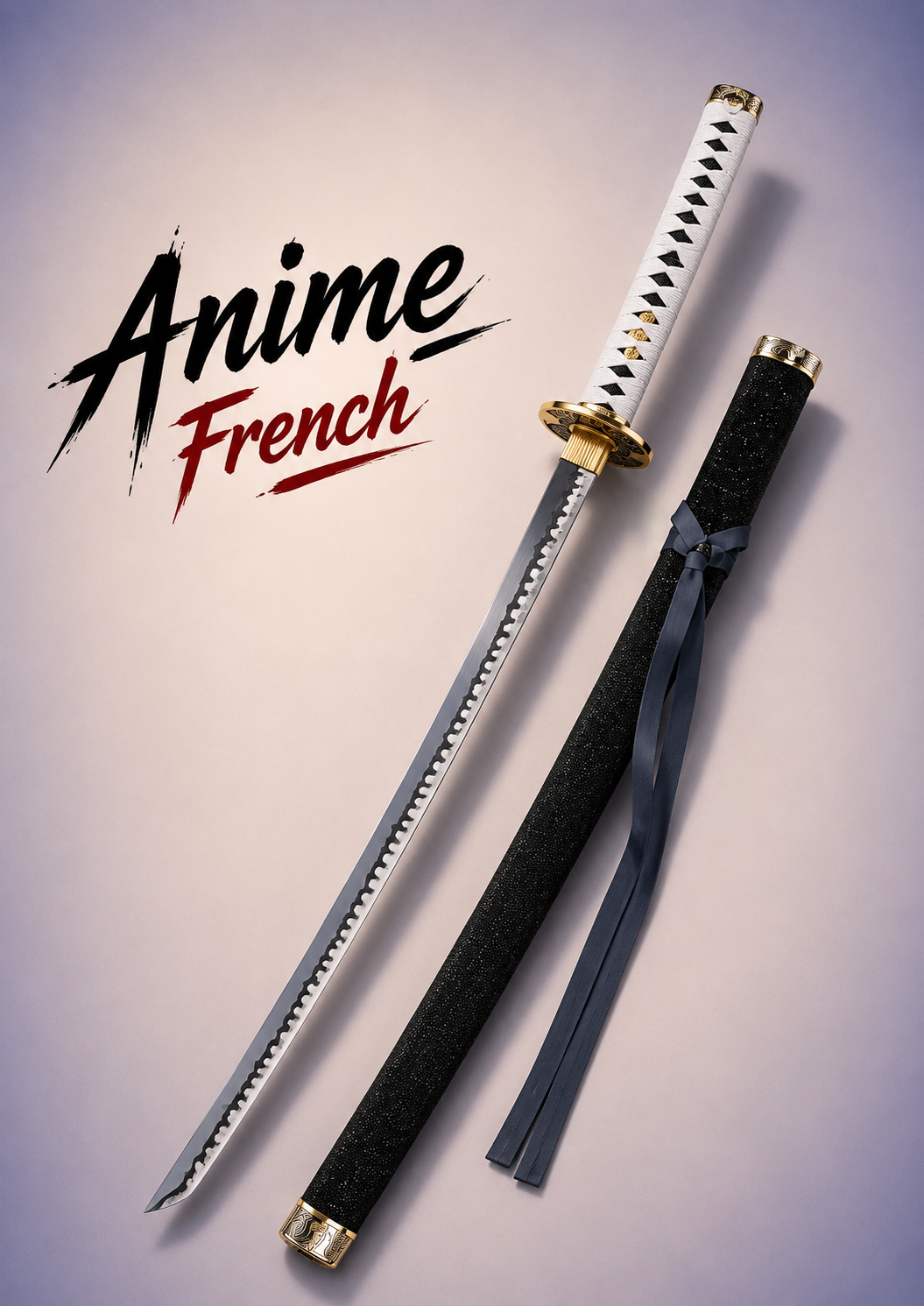 katana décoratif (toles d'acier)