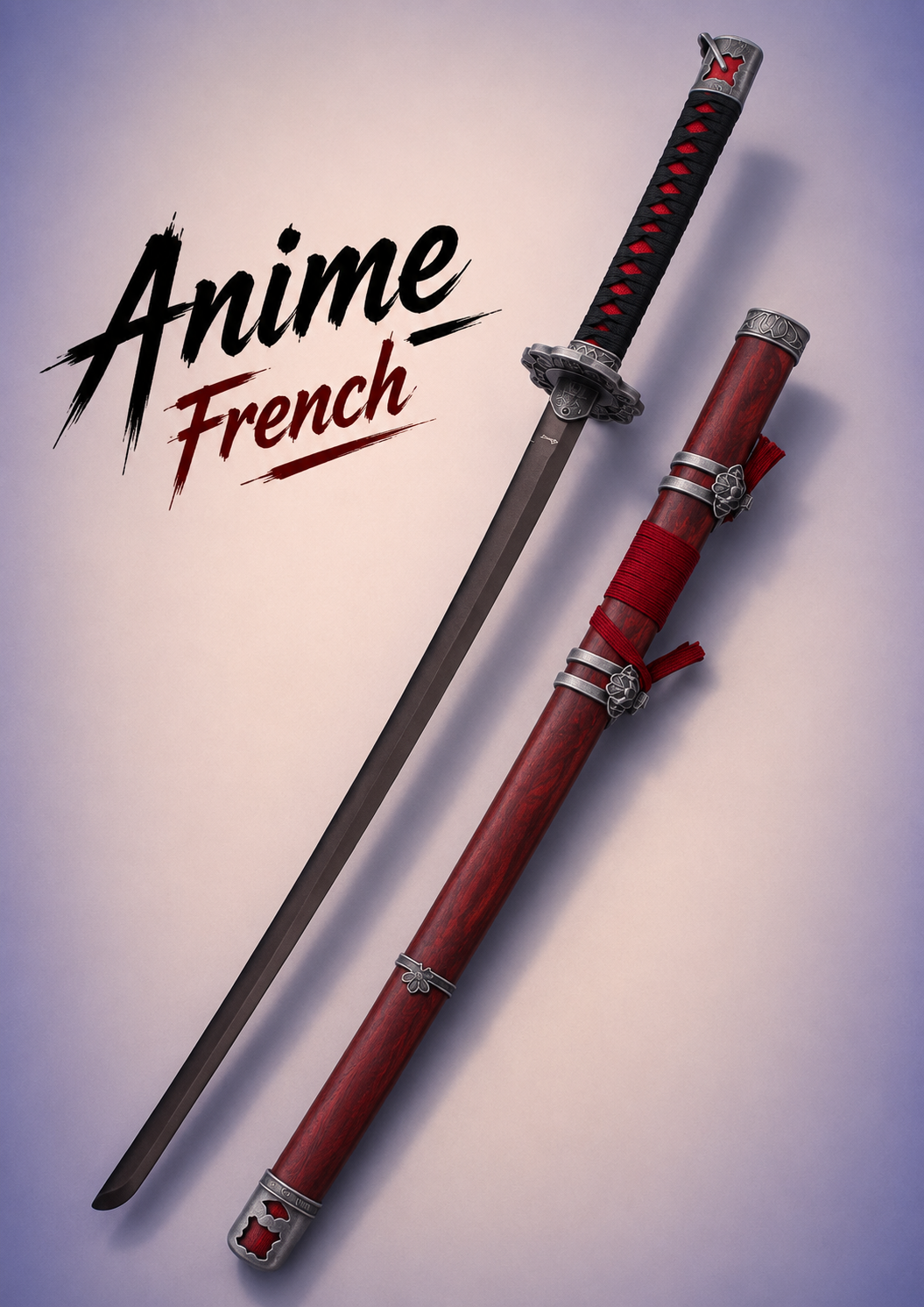 katana décoratif (toles d'acier)