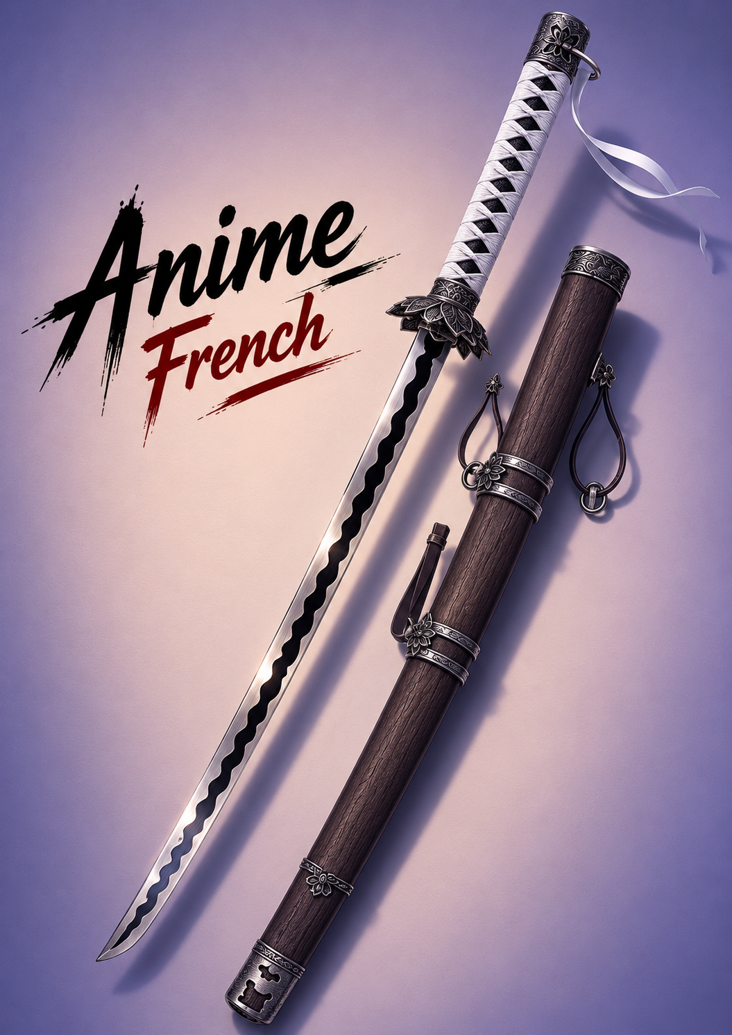 katana décoratif (toles d'acier)