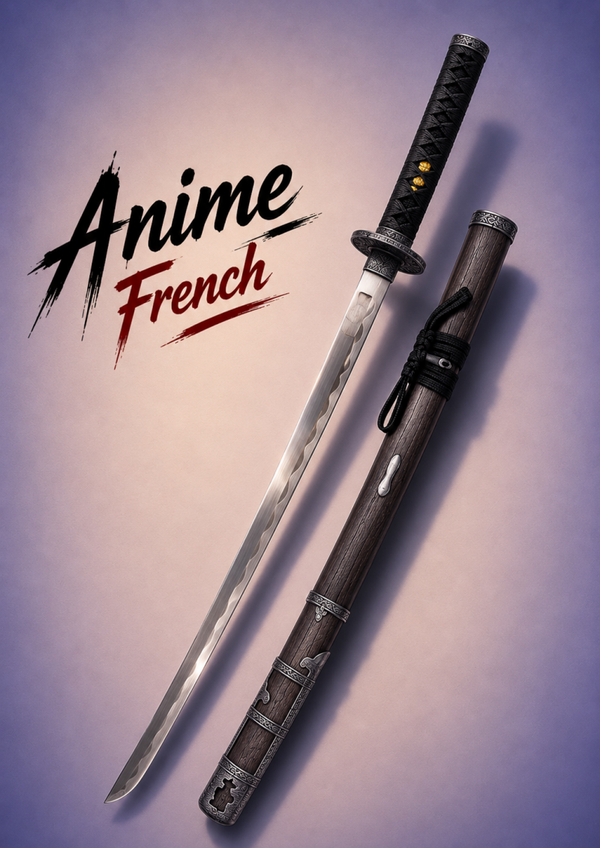katana décoratif (toles d'acier)