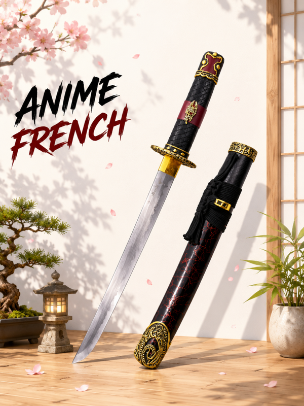 katana décoratif (toles d'acier)