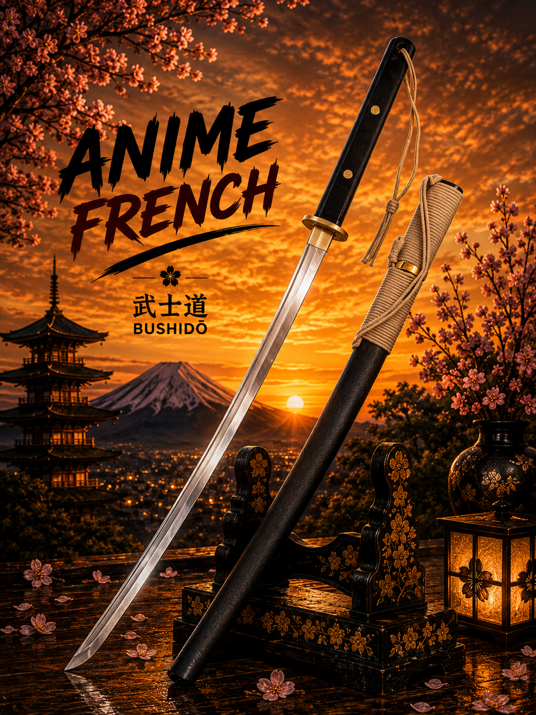 katana décoratif (Acier Carbone 1065)