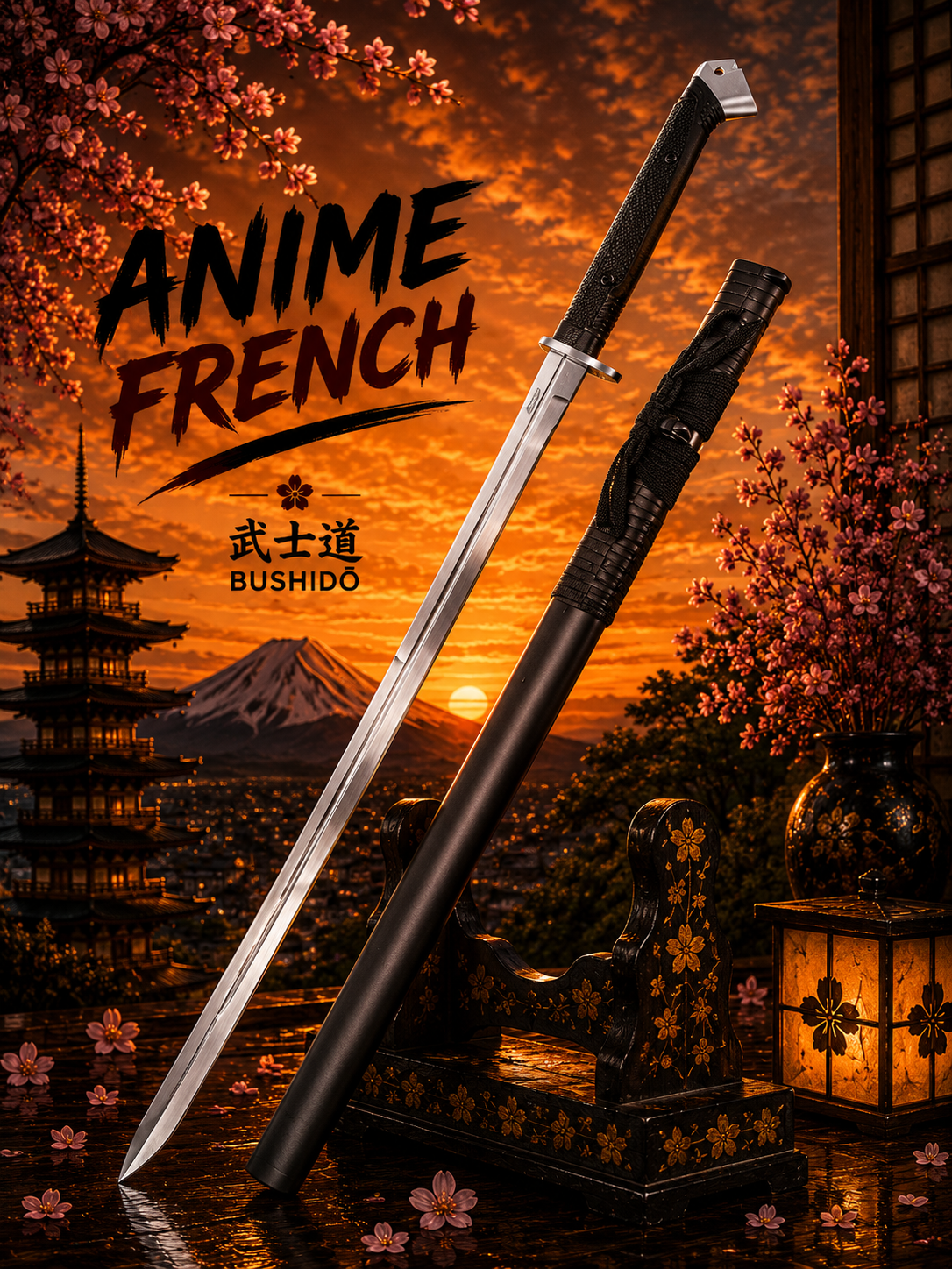 katana décoratif (Acier Carbone 1065)