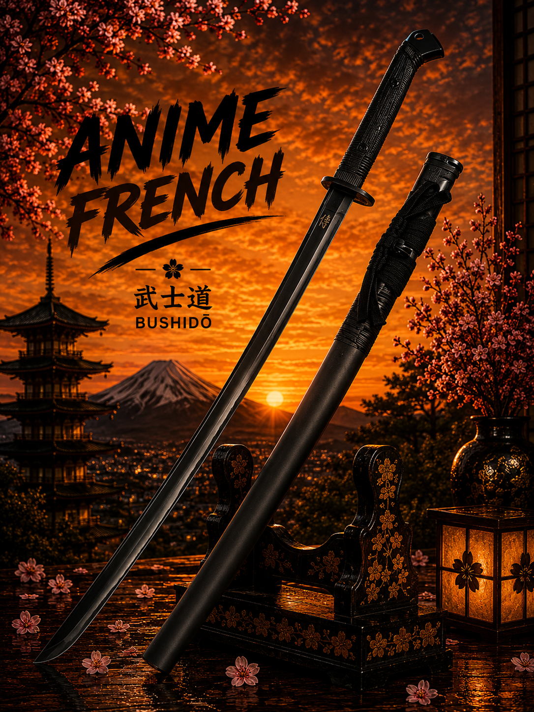 katana décoratif (Acier Carbone 1065)