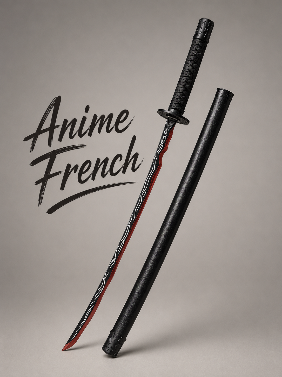 katana décoratif (toles d'acier)
