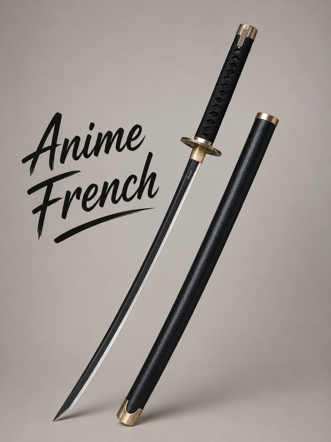 katana décoratif (toles d'acier)