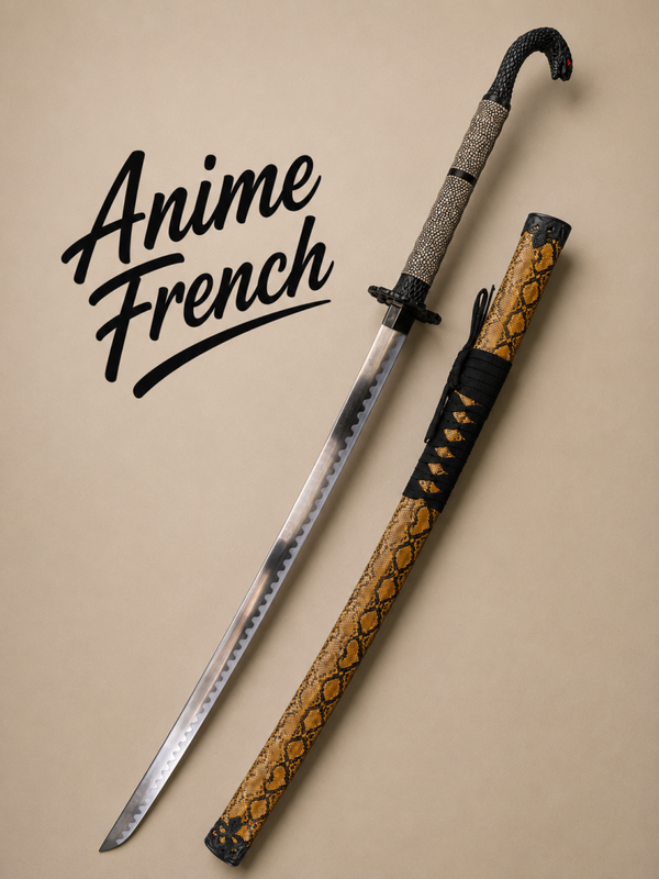 katana décoratif (toles d'acier)