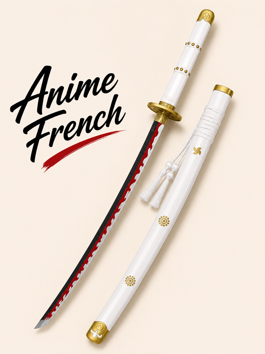katana décoratif (toles d'acier)