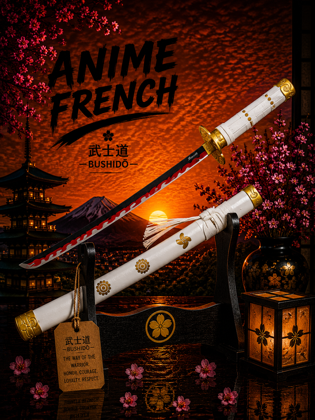 Mini katana décoratif (acier)