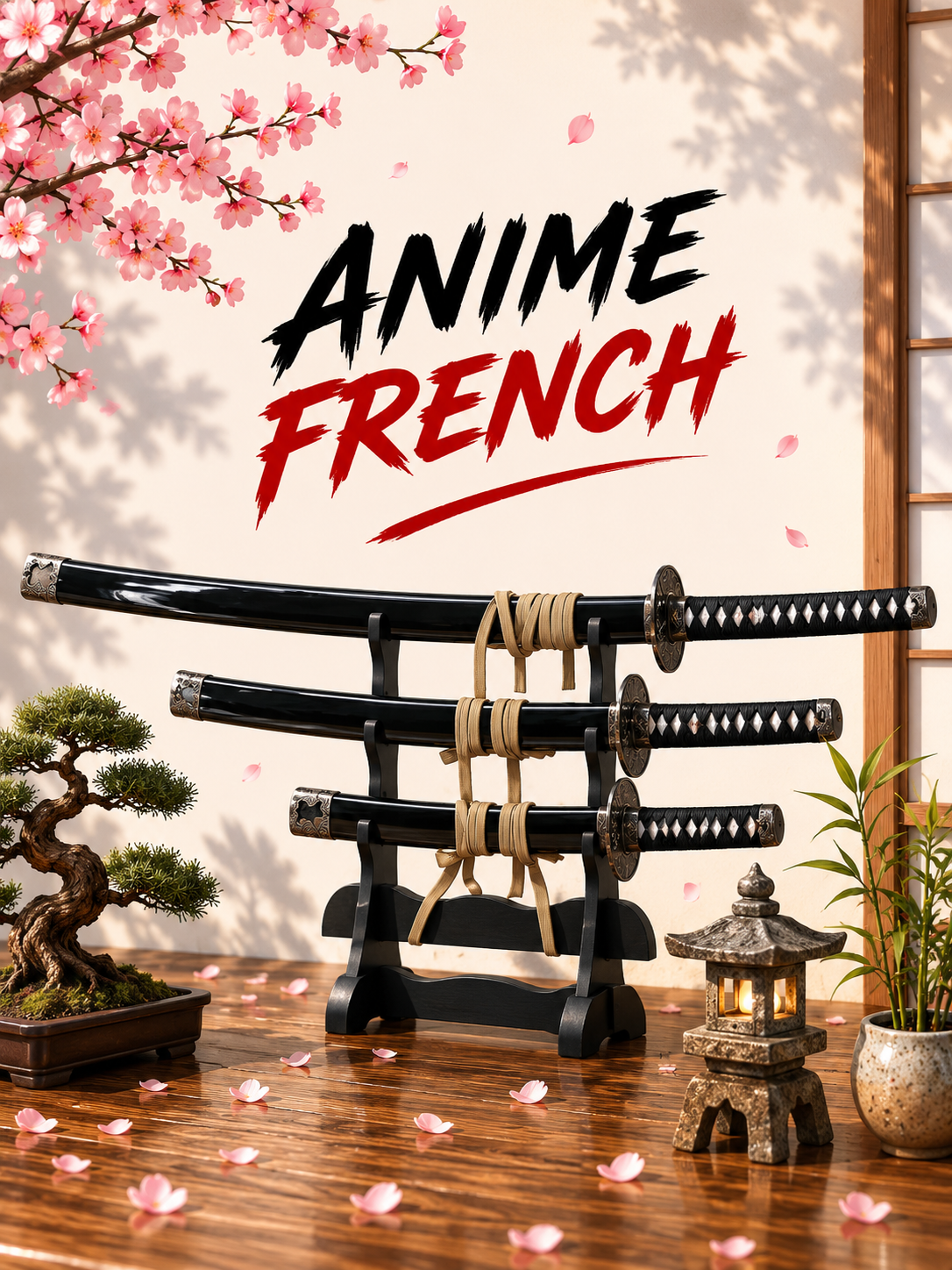 katana décoratif (toles d'acier)