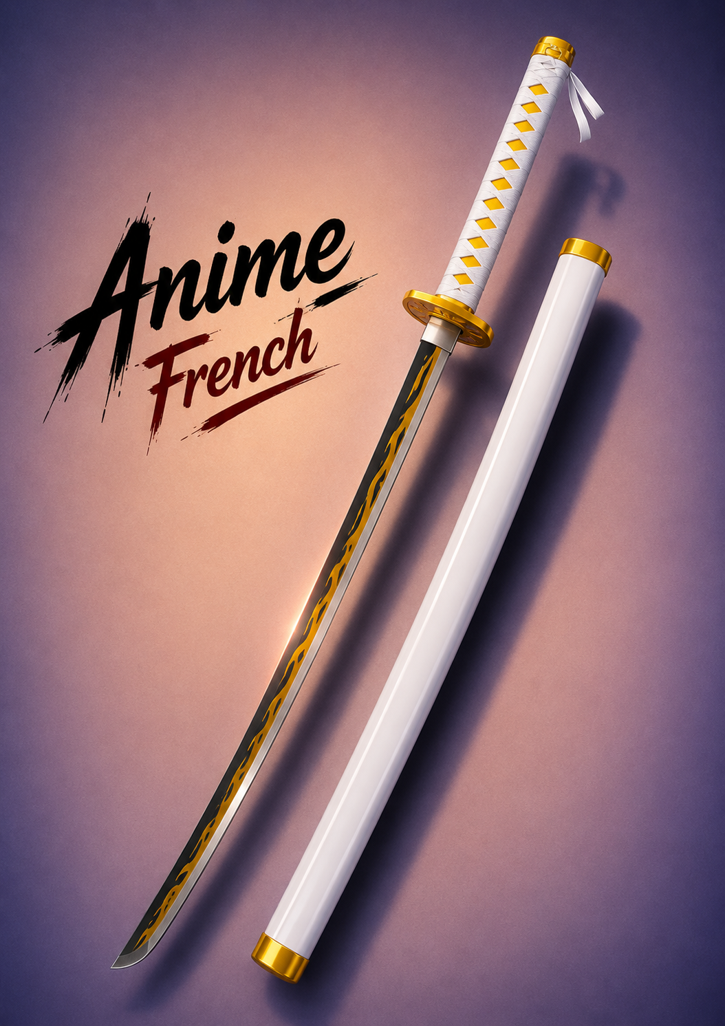 katana décoratif (toles d'acier)