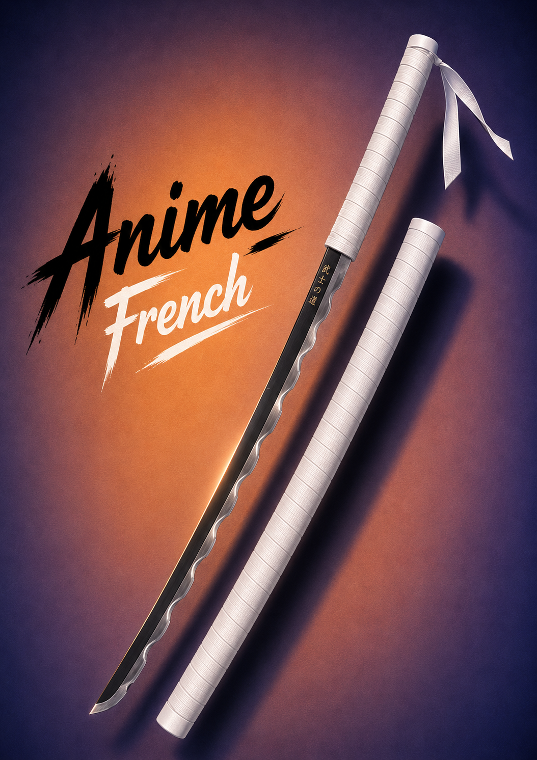katana décoratif (toles d'acier)