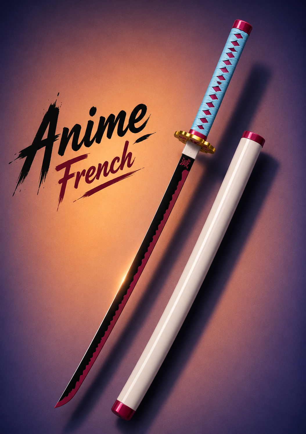 katana décoratif (toles d'acier)