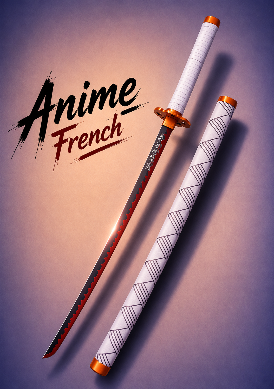 katana décoratif (toles d'acier)