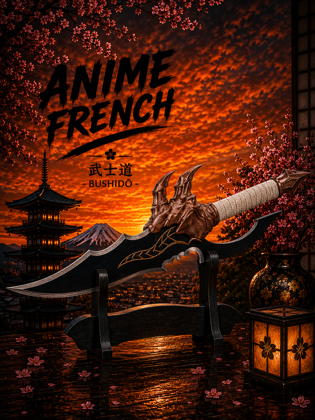 Mini katana décoratif (acier)