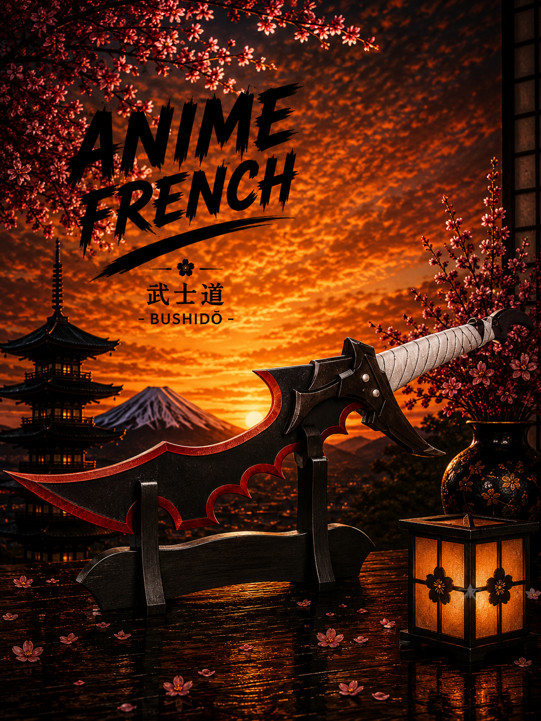 Mini katana décoratif (acier)