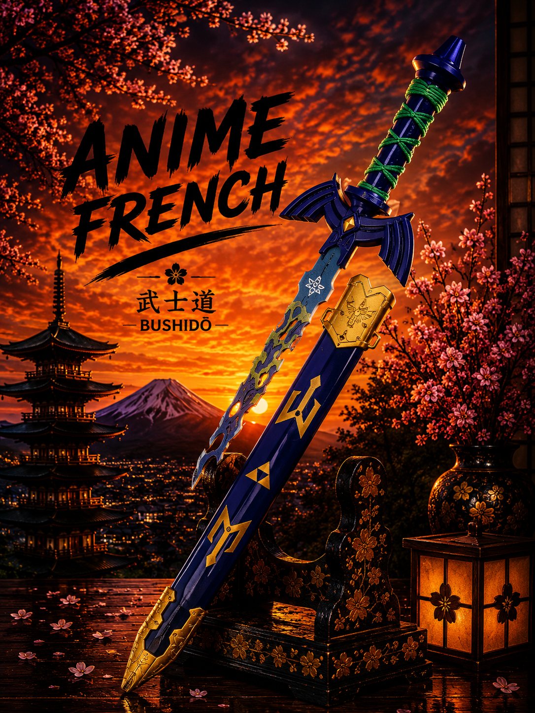 Mini katana décoratif (acier)