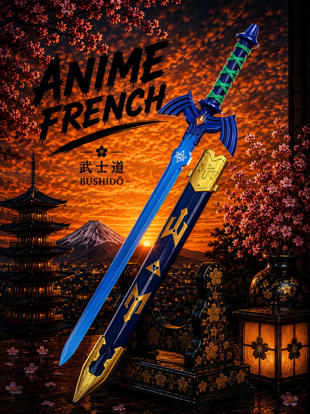 Mini katana décoratif (acier)