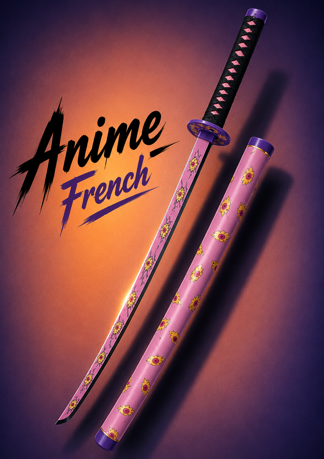 katana décoratif (toles d'acier)