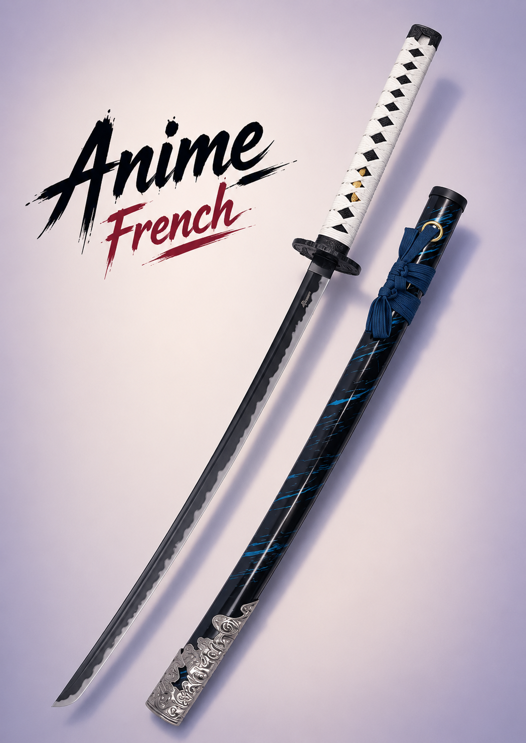 katana décoratif (toles d'acier)