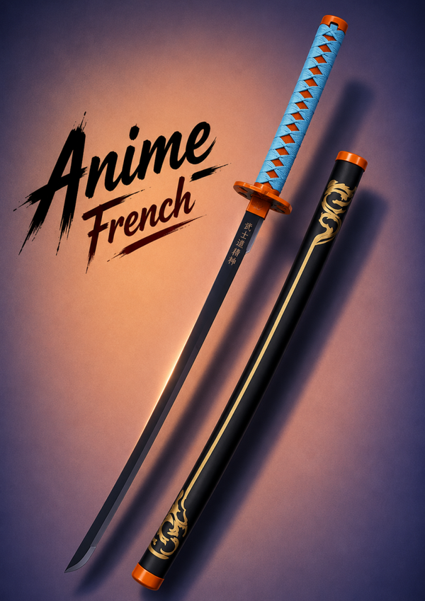 katana décoratif (toles d'acier)