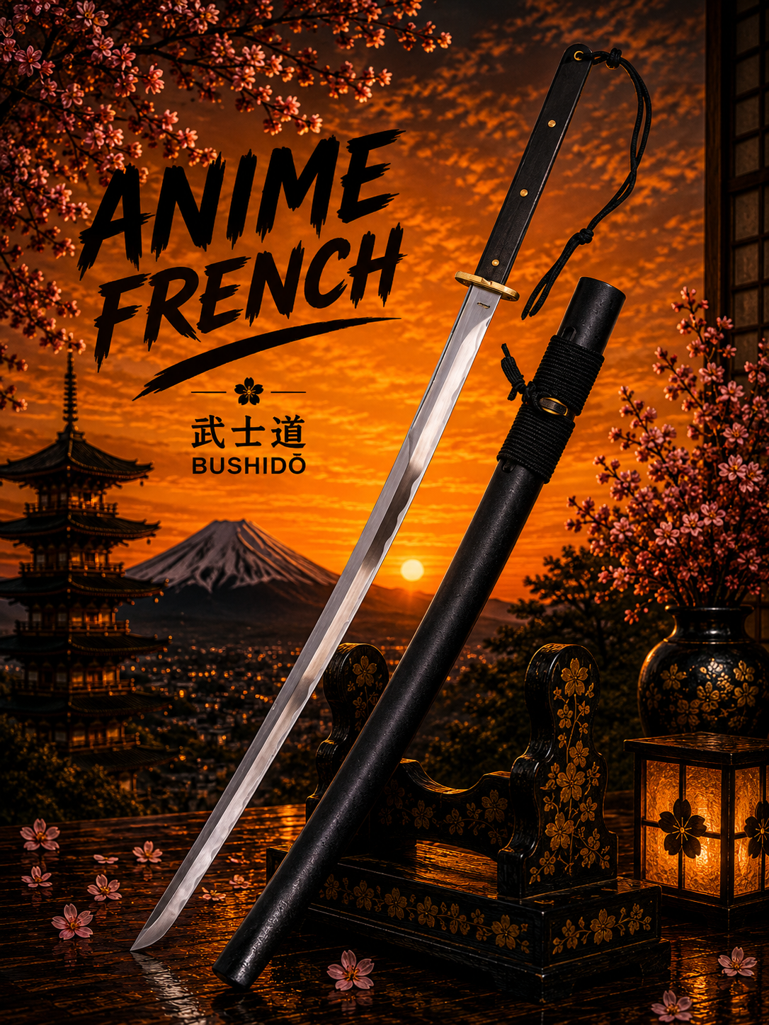 katana décoratif (Acier Carbone 1065)
