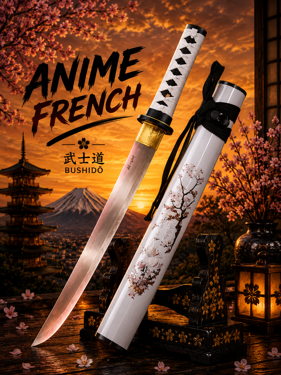 katana décoratif (Acier Carbone 1065)