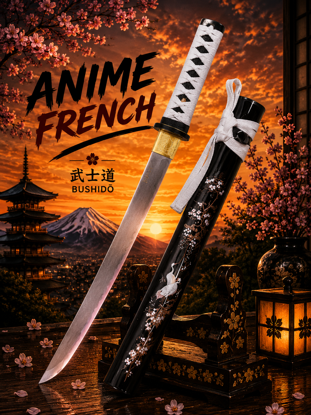 katana décoratif (Acier Carbone 1065)
