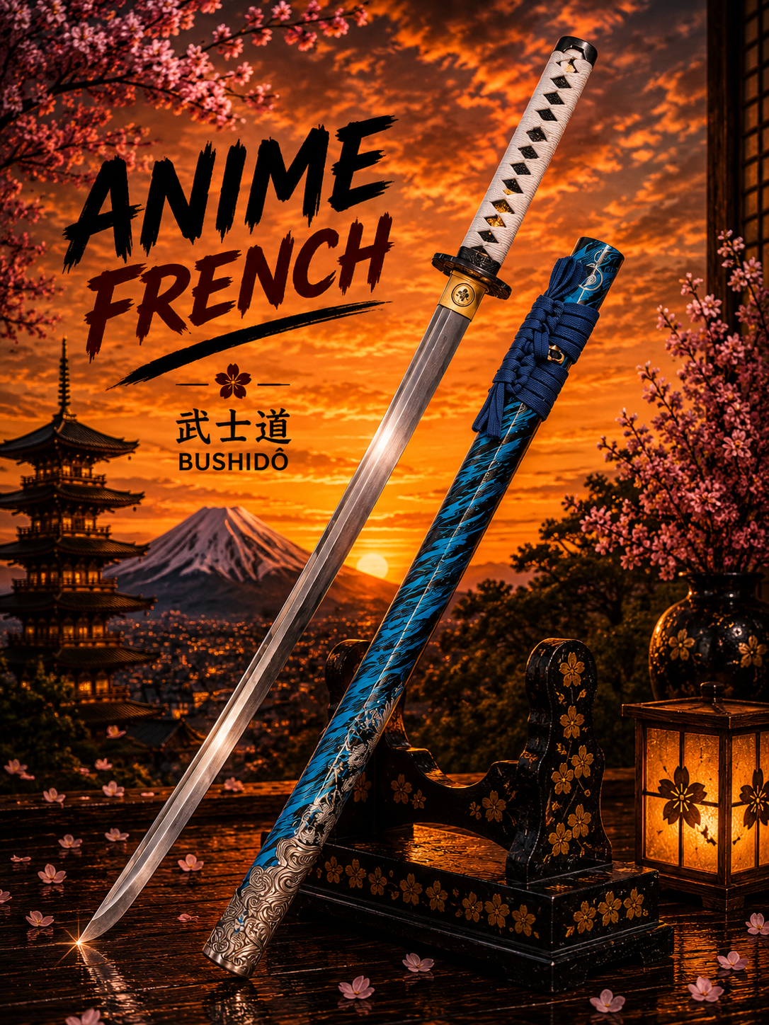 katana décoratif (Acier Carbone 1065)