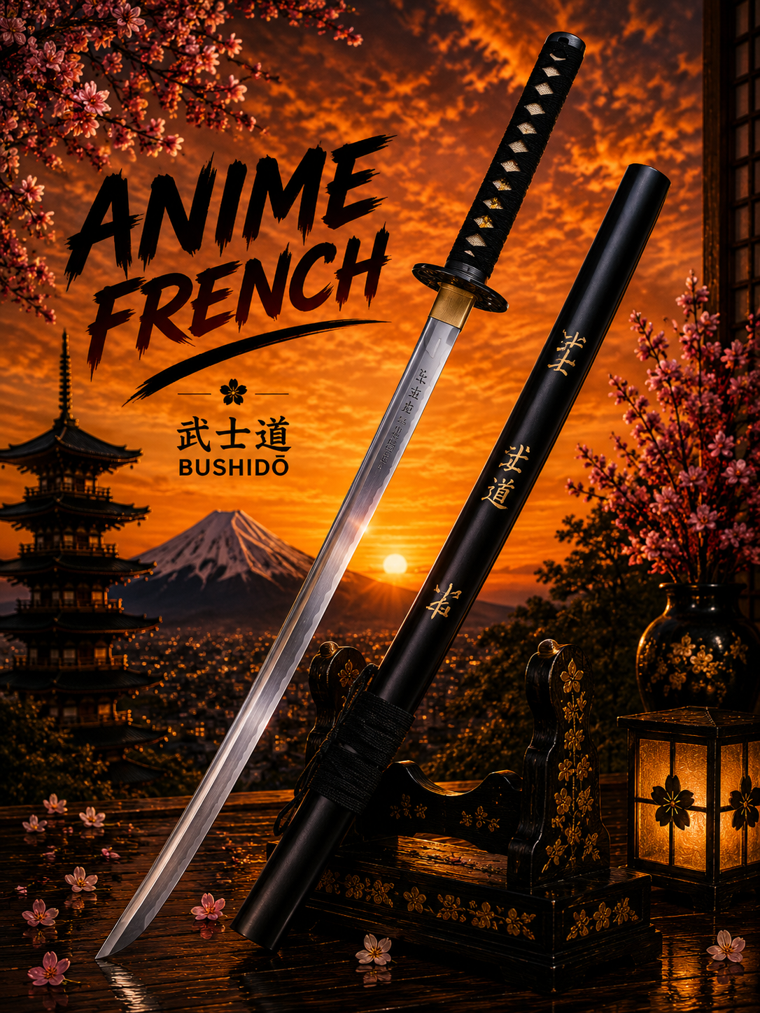 katana décoratif (Acier Carbone 1065)