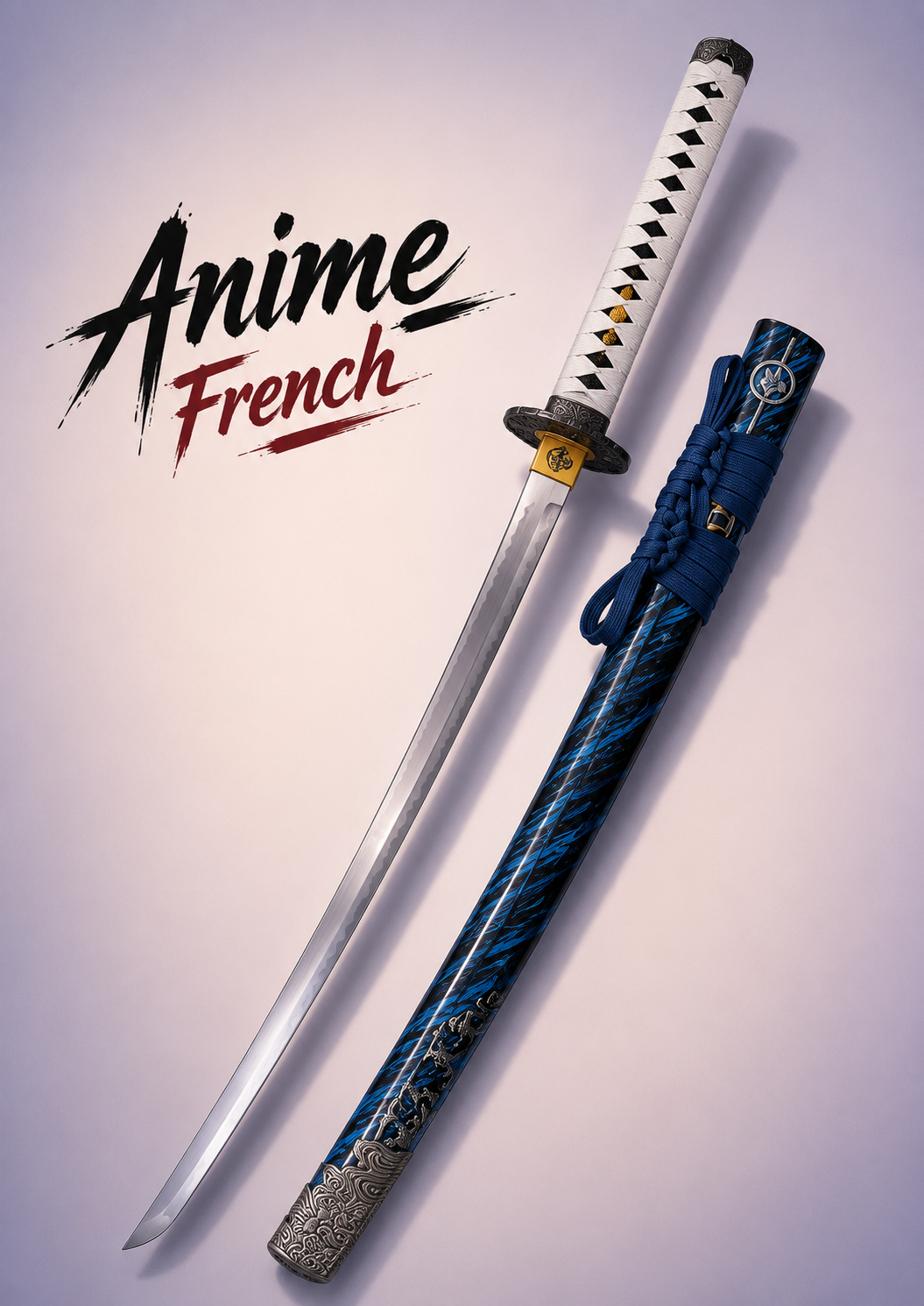 katana décoratif (toles d'acier)