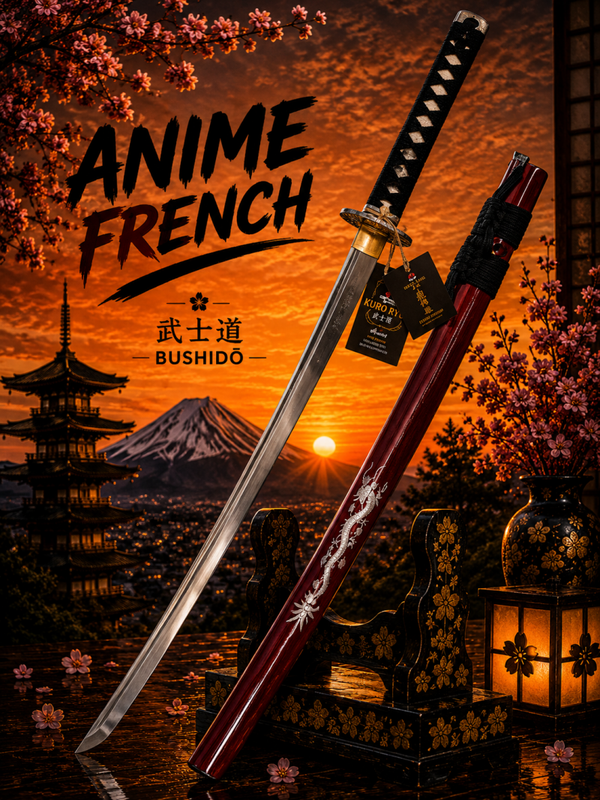 katana décoratif (Acier damas 800 )
