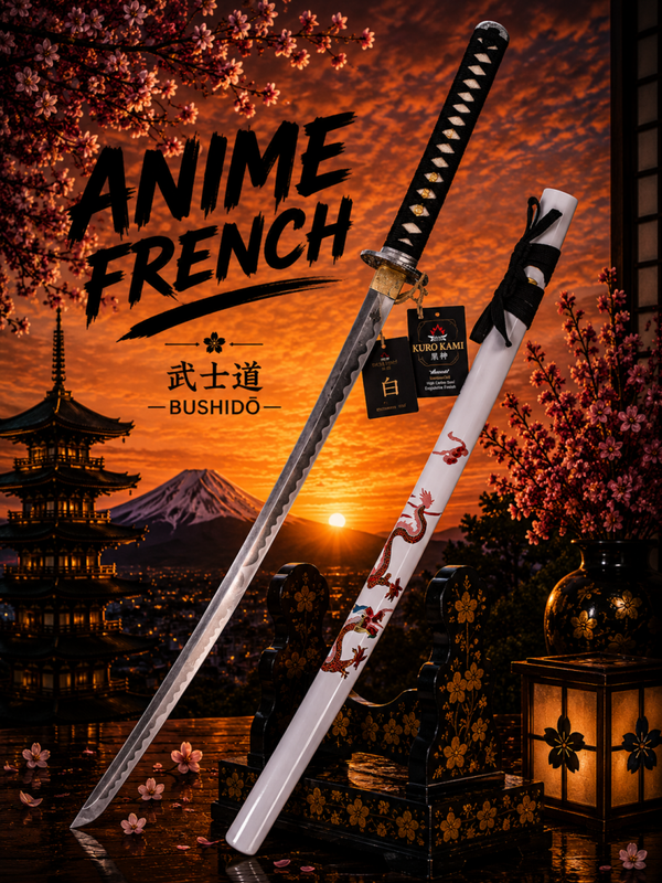 katana décoratif (Acier Damas 800)